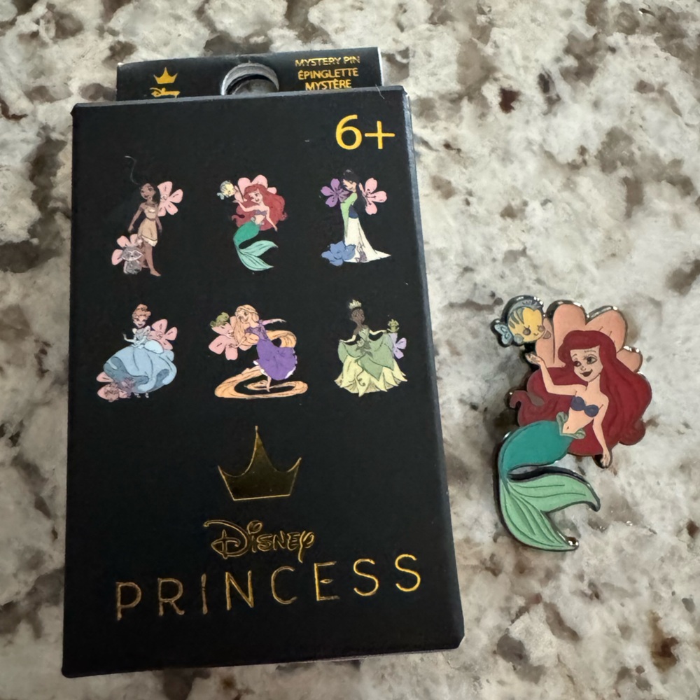 Disney Loungefly Princess Sidekicks Mystery Pin, Ariel & Flounder